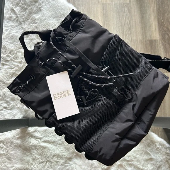 Dagne Dover Onyx Drawstring Backpack - Picture 1 of 9